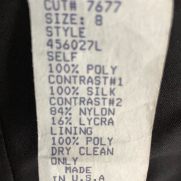 Vintage Tadashi Shoji Black Silk Chiffon Gown - Picture 9 of 10